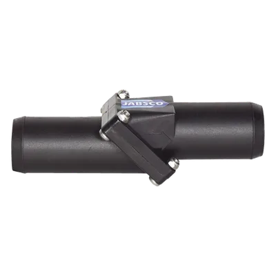 Válvula Anti-Retorno en Línea / Conexión Manguera 38 mm (1 1/2") / Cuerpo Plástico / Válvula Nitrilo / 108 mm (4.25") Largo / 0.11 kg