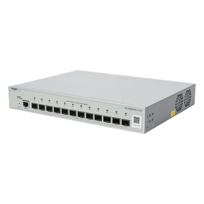 Switch Administrable Full Aggregation Capa 3 / 12 Puertos SFP+ 10G / 240 Gbps / 1U / 11.81 x 9.13 x 1.73 in