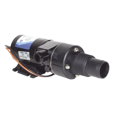 Bomba Maceradora / 12 Vcd / Caudal 43 l/min a 3 m / Altura Máxima 6 m / Entrada 38 mm (1½") / Descarga 25 mm (1") / Autocebante 0,6 m