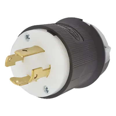 Clavija Industrial con Bloqueo de Media Vuelta / 30 A / 250 V CA / 3 Polos 4 Hilos / NEMA L15-30P / 2.75 x 2.33 in (7.0 x 5.9 cm)