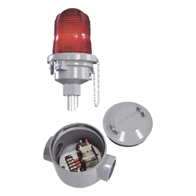 Relevador de transferencia / Doble lámpara / Aluminio diecast / Resistencia viento 240 km/h / -55°C a +55°C / 31.8 mm (1 1/4') entrada