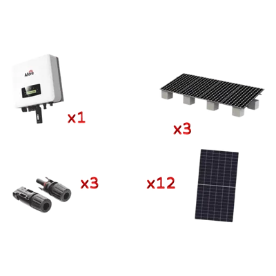 Kit Solar Interconexión / 12 Módulos 645 W / Inversor 7 kW / 220 Vca / Eficiencia 98.4% / WiFi / Protección Tipo III