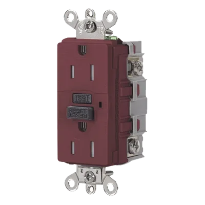 Receptáculo GFCI de Auto-verificación / 15 A / 125 V / 2 Polos / Resistente a Manipulaciones e Intemperie / NEMA 5-15R / Grado Industrial / 4.06 in