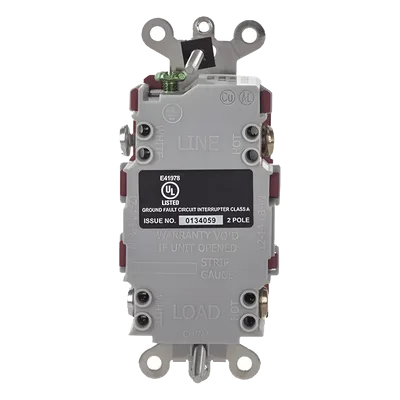 Receptáculo GFCI de Auto-verificación / 15 A / 125 V / 2 Polos / Resistente a Manipulaciones e Intemperie / NEMA 5-15R / Grado Industrial / 4.06 in