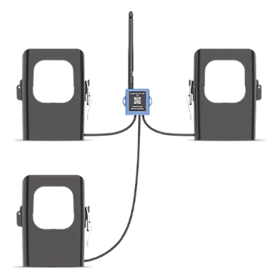 Medidor de Corriente LoRaWAN / Trifásico / Hasta 500 A / Muestreo 3.3 kHz / Diseño No Invasivo
