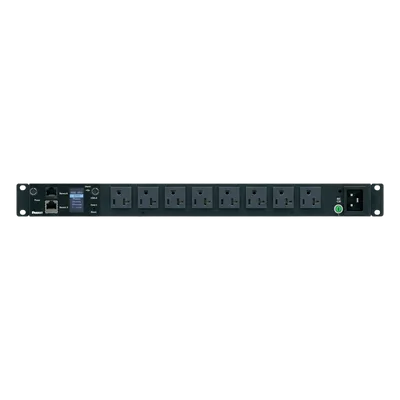PDU Monitoreable / 8 Salidas 5-20R / Entrada NEMA 5-15P / Horizontal 1U / 19 in / 120 Vca / 20 Amp