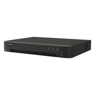 DVR 16 Canales TURBOHD + 16 Canales IP / 8 Megapixel (4K) / Audio Bidireccional / ACUSENSE / Reconocimiento Facial / 2 Bahías de Disco Duro / Salida de Video en 4K / H.265+
