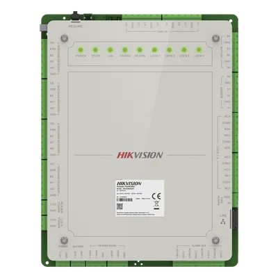 Controlador de Acceso / 4 Puertas / 8 Lectores / 100,000 Tarjetas / 10,000 Huellas / Gestión en Nube / Gabinete con Fuente 12V 8A / Soporte Batería de Respaldo