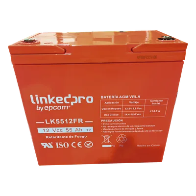 Batería de Respaldo AGM-VRLA / 12 V / 55 Ah / Terminales T2 / Vida Útil 5 Años / UL94-V0 / 230 x 139 x 215 mm (9.1 x 5.5 x 8.5 in)
