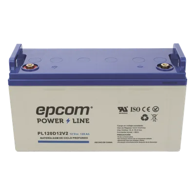 Batería AGM-VRLA Ciclo Profundo / 12 V / 120 Ah / Terminales M8 / Carcasa UL94-HB