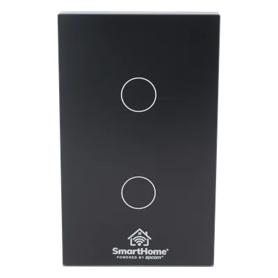 Interruptor Inteligente Wi-Fi / Control de 2 Circuitos / 800 W por Canal / 100-250 V / Wi-Fi 2.4 GHz / Compatible con Asistentes de Voz