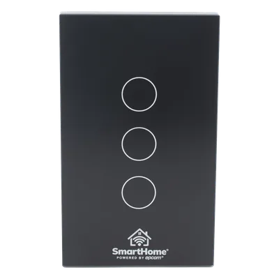 Apagador Inteligente Wi-Fi / 3 Circuitos / 2.4 GHz / 100V-250V / Control por Voz / App Móvil