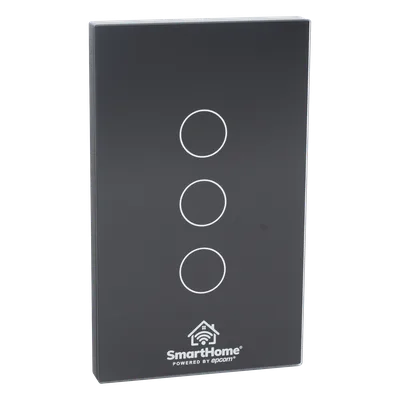 Apagador Inteligente Wi-Fi / 3 Circuitos / 2.4 GHz / 100V-250V / Control por Voz / App Móvil