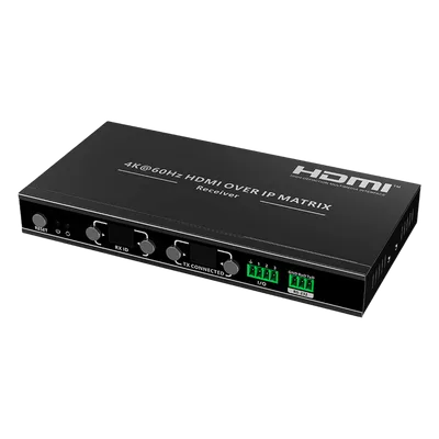 Receptor HDMI sobre IP / 4K60 Hz / 120 m / 18 Gbps / Videowall / 393 ft