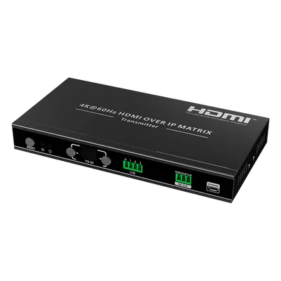 Extensor HDMI sobre IP / Transmisor / 4K@60Hz / 120 m (394 ft) / HDMI 2.0 / HDCP 2.2 / PoE / RS-232 / IR Bidireccional / Multicast