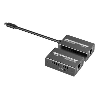 Extensor USB-C a HDMI / 4K 120 Hz / 18 Gbps / Alcance 60 m (196.9 ft) / HDR10 / HDCP 2.2 / Protección ESD ±8KV
