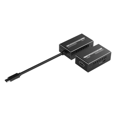 Extensor USB-C a HDMI / 4K 120 Hz / 18 Gbps / Alcance 60 m (196.9 ft) / HDR10 / HDCP 2.2 / Protección ESD ±8KV