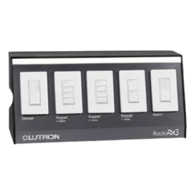 Kit de Demostración Portátil / Sistema RadioRA 3 / 3 Botoneras / 1 Atenuador / 1 Apagador / Estuche Negro