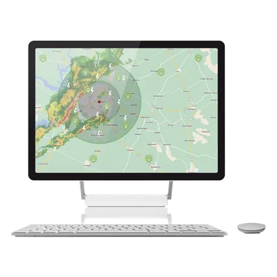 Sistema de Alerta de Rayos / 500 Mensajes / 2 Radios / DND Programable / Repetición Ajustable / Todo Despejado