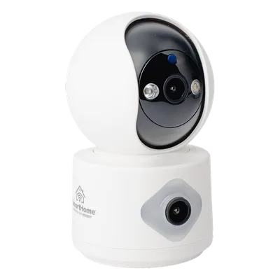Cámara IP WiFi / Doble Lente 3MP / Pan 320° / Tilt 70° / Autoseguimiento / IR 10 m (32.8 ft) / Audio Bidireccional / microSD 128GB
