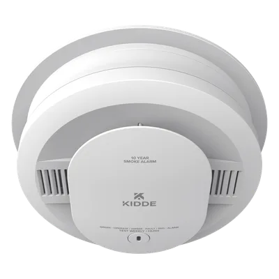 Detector de Humo Autónomo / Batería Sellada 10 Años / Diseño Compacto 12.7 cm (5 in) / LED Multicolor / Montaje Clic