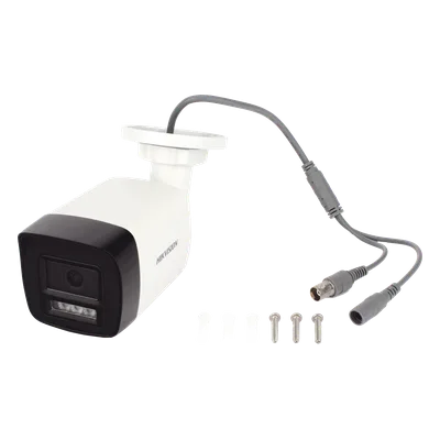 Cámara Bala TURBOHD / 3K 5 Megapixel / Lente 2.8 mm / Ángulo 112° / Dual Light IR 30 m (98.4 ft) + Luz Blanca 20 m (65.6 ft) / Audio Bidireccional / IP67