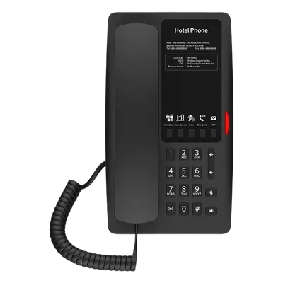 Teléfono IP Hotelero / Wi-Fi 6 Dual-Band / 2 Líneas SIP / 5 Teclas Programables / PoE 802.3af / USB-A / Audio HD