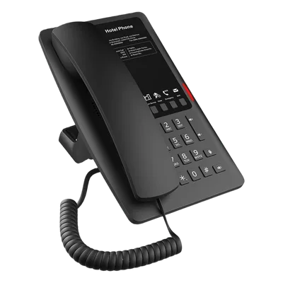 Teléfono IP Hotelero / Wi-Fi 6 Dual-Band / 2 Líneas SIP / 5 Teclas Programables / PoE 802.3af / USB-A / Audio HD