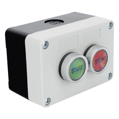 Botonera de Control / IP40 / 24 VCD / 106 x 72 x 58 mm / 4.17 x 2.83 x 2.28 in / Start-Stop / NO