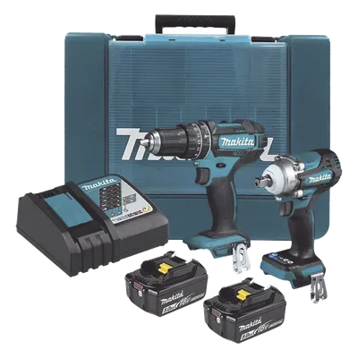 Kit de Herramientas Eléctricas / Rotomartillo Atornillador 1,900 rpm / Atornillador de Impacto 330 Nm / 2 Baterías 18V / Cargador y Maletín