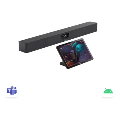 Barra de Videoconferencia / 4K Ultra HD / Dual Cámara 48 MP / Audio 8 Micrófonos MEMS / Android 13 / BYOD USB-C o Inalámbrico / Wi-Fi 6 / Bluetooth 5.0