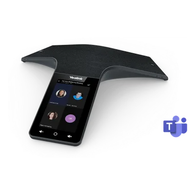 Teléfono de Conferencias IP / 12+1 Micrófonos / Cancelación de Ruido 360° / Alcance 6 m (19.7 ft) / Pantalla Táctil 5' / Wi-Fi Dual Band / Certificación Microsoft Teams