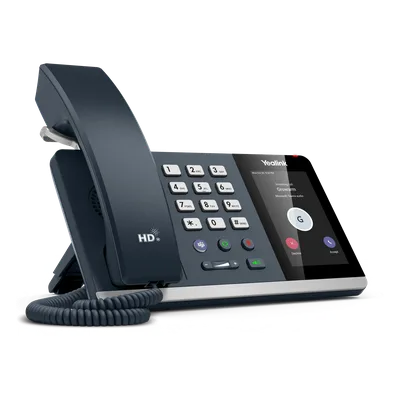 Teléfono IP / Pantalla Táctil 4 Pulgadas / HD Voice / Bluetooth 5.2 / Wi-Fi Dual Band / PoE / Certificación Microsoft Teams