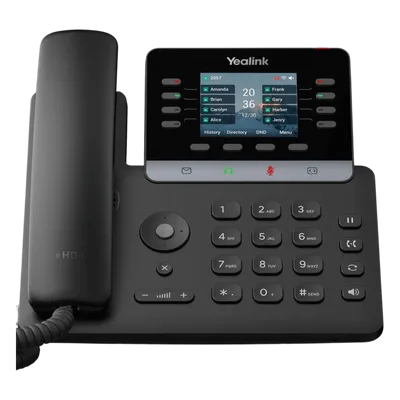 Teléfono IP Empresarial / 12 Líneas SIP / Pantalla Color 2.8" / Audio HD / PoE / USB 2.0