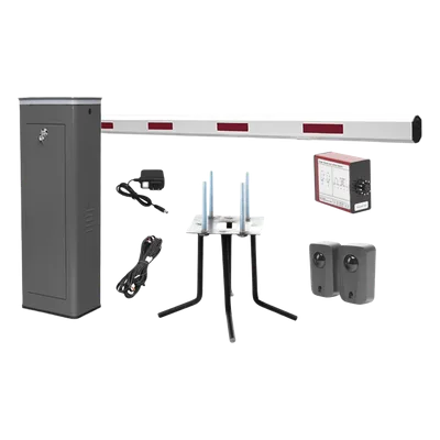 Kit Barrera Vehicular Derecha / Brazo 3 m (9.84 ft) / Apertura 1.5 s / Uso Semi-Intensivo / Accesorios de Seguridad Incluidos / 110V