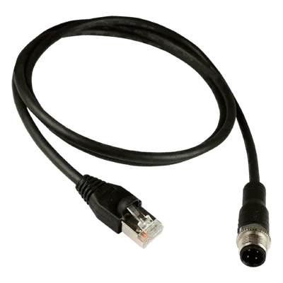 Cable Adaptador Ethernet / M12 Macho 4 Pines a RJ45 / Codificación D / 10 m (32.8 ft) / 10/100BASE-TX / Industrial