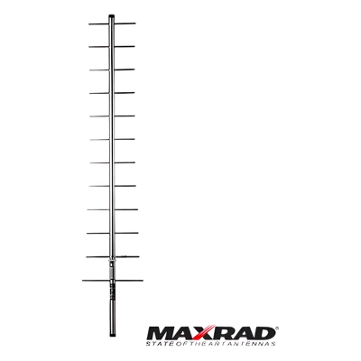 Antena Base Direccional Yagi / 12 Elementos / 450-470 MHz / 14.3 dBi / UHF o N Hembra / Resistencia Viento 100 mph (161 km/h)