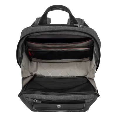 Mochila Urbana / Nylon-Cuero / 17L / Laptop 14" / 42x19x30 cm / 1.1 kg / 138x75x118 in