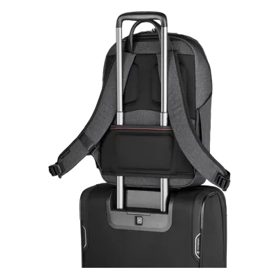 Mochila Urbana / Nylon-Cuero / 17L / Laptop 14" / 42x19x30 cm / 1.1 kg / 138x75x118 in