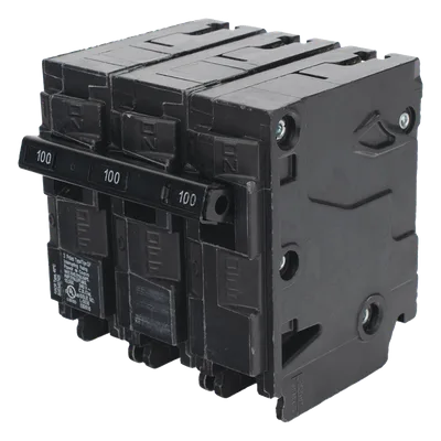 Interruptor Automático Enchufable / 3 Polos / 100 A / 240 VCA / 10 kAIC / UL 489 / 3" x 2" x 3" (7.6 x 5.1 x 7.6 cm)