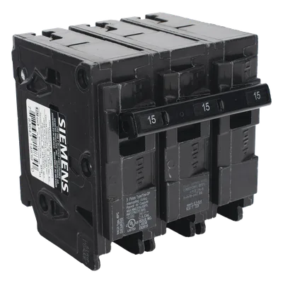 Interruptor Automático Enchufable / 3 Polos / 15 A / 240 V AC / Capacidad Interruptiva 10 kA / UL 489 / Distribución Trifásica