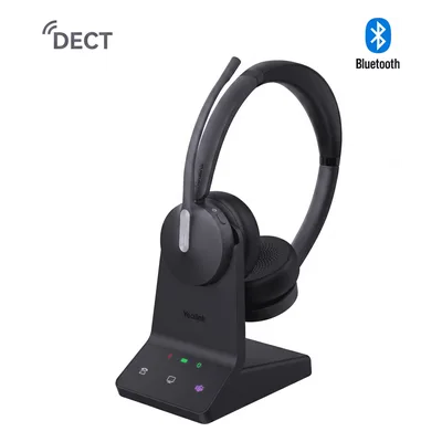 Auricular Inalámbrico Empresarial / DECT y Bluetooth 5.2 Simultáneos / 32 Horas de Conversación / Cancelación Activa de Ruido / Triple Conexión / Acoustic Shield 2.0