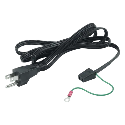 Cable de Alimentación para Ventilador / 1.52 m (5 ft) / Enchufe 3 Puntas a Tierra / 1 o 2 Ventiladores / Tierra Positiva