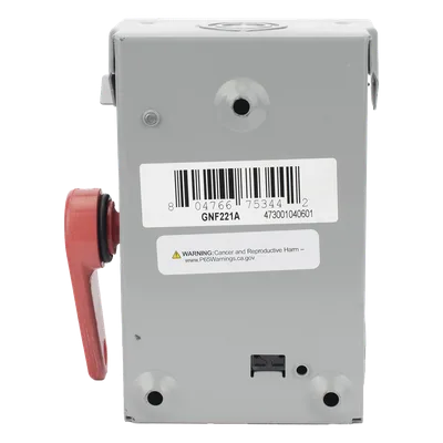 Interruptor de Seguridad / 240Vca / 2 Polos / 30A / NEMA 1 / Sin Portafusibles / 10k-100k AIC