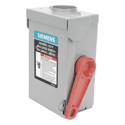Interruptor de Seguridad / 240Vca / 2 Polos / 30A / NEMA 3R / Doble Ruptura Visible / Sin Portafusibles / 100kAIC