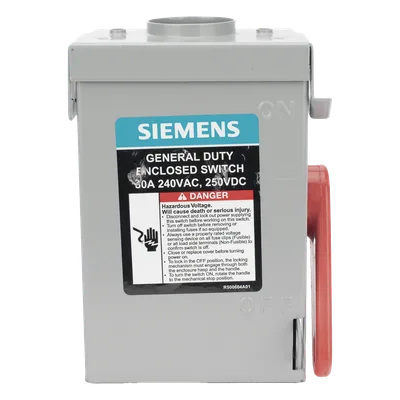 Interruptor de Seguridad / 240Vca / 2 Polos / 30A / NEMA 3R / Doble Ruptura Visible / Sin Portafusibles / 100kAIC