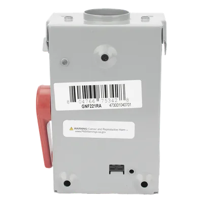 Interruptor de Seguridad / 240Vca / 2 Polos / 30A / NEMA 3R / Doble Ruptura Visible / Sin Portafusibles / 100kAIC