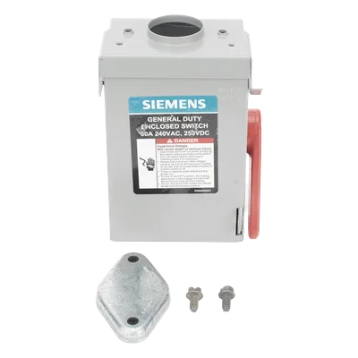 Interruptor de Seguridad / 240Vca / 2 Polos / 30A / NEMA 3R / Doble Ruptura Visible / Sin Portafusibles / 100kAIC