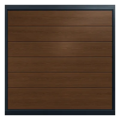 Puerta de Garage / Línea Central / Imitación Madera Oscura / 10x9 pies (3.05x2.74 m) / Aislada / Estilo Americano