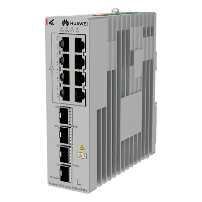 Switch Industrial PoE+ / 8 Puertos Gigabit / 2 SFP + 2 SFP+ 10G / Riel DIN / Redundancia 1+1 / -40 a 75°C / IP40